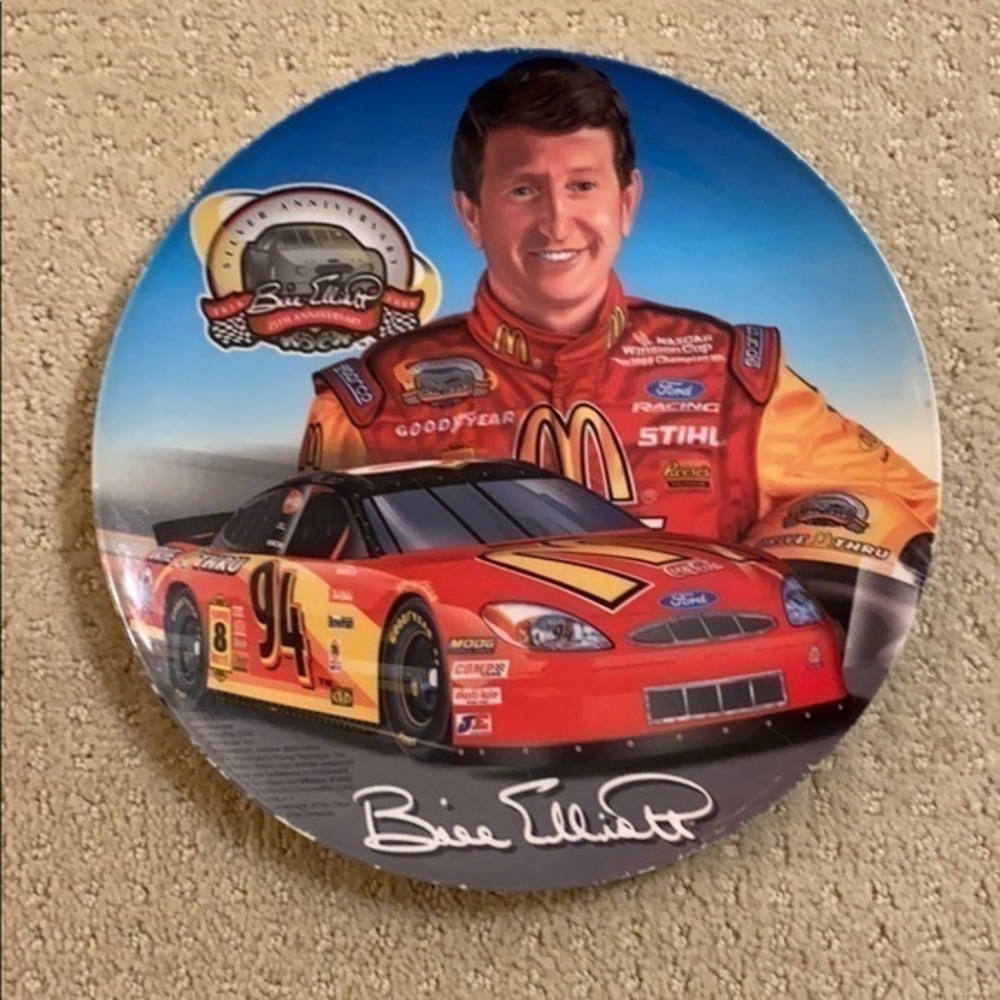Bill Elliott NASCAR 25th Anniv. McDonald's Plate